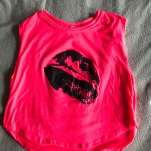 Pink top with lips
